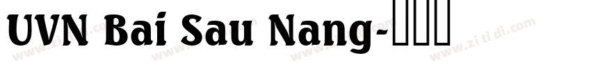 UVN Bai Sau Nang字体转换